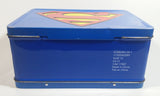 DC Comics Blue Superman Tin Metal Lunch Box Superhero Collectible