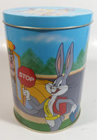 1990 Warner Bros Looney Tunes School Bus Brach's Jelly Beans Tin Canister Cartoon Collectible