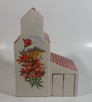 Vintage Saskatchewan Prairie Lily Provincial Flower Ceramic Grain Elevator Coin Bank Prairie Western Collectible