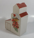 Vintage Saskatchewan Prairie Lily Provincial Flower Ceramic Grain Elevator Coin Bank Prairie Western Collectible