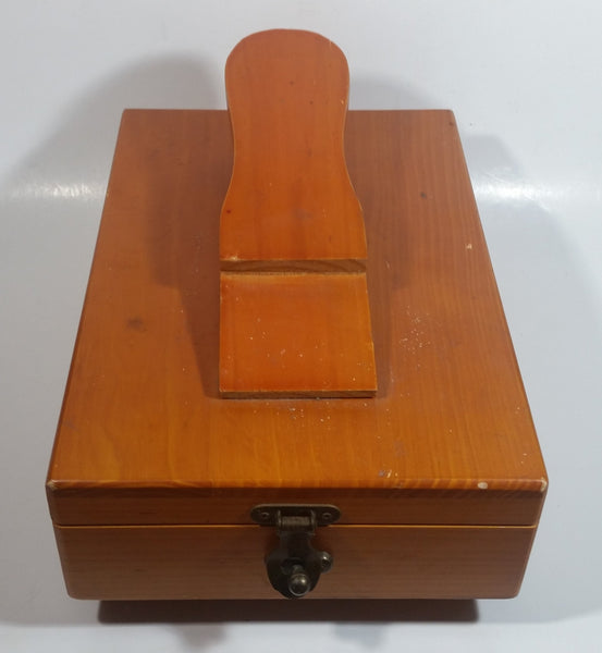 Vintage Style Wood Wooden Dovetail Shoe Shine Box