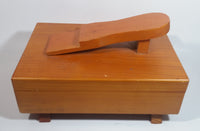 Vintage Style Wood Wooden Dovetail Shoe Shine Box