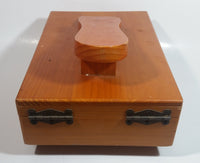 Vintage Style Wood Wooden Dovetail Shoe Shine Box