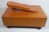 Vintage Style Wood Wooden Dovetail Shoe Shine Box