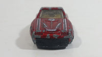 Unknown Brand No. 407 Metal #7 Red Die Cast Toy Car Vehicle Made in Macau