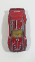 Unknown Brand No. 407 Metal #7 Red Die Cast Toy Car Vehicle Made in Macau