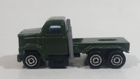 Vintage Majorette Magirus Army Green Military Army Semi Tractor Truck 1:100 Scale Die Cast Toy Car Trucking Rig Vehicle