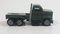 Vintage Majorette Magirus Army Green Military Army Semi Tractor Truck 1:100 Scale Die Cast Toy Car Trucking Rig Vehicle