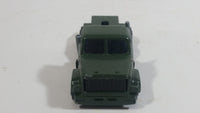 Vintage Majorette Magirus Army Green Military Army Semi Tractor Truck 1:100 Scale Die Cast Toy Car Trucking Rig Vehicle