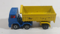 Vintage 1980 Lesney No. 30 Articulated Semi Truck Blue Tractor Yellow Trailer "International" Die Cast Toy Car Vehicle