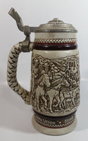 1981 Avon Western Roping, Chuck Wagon, Cattle Drive Ceramic Beer Stein with Lid