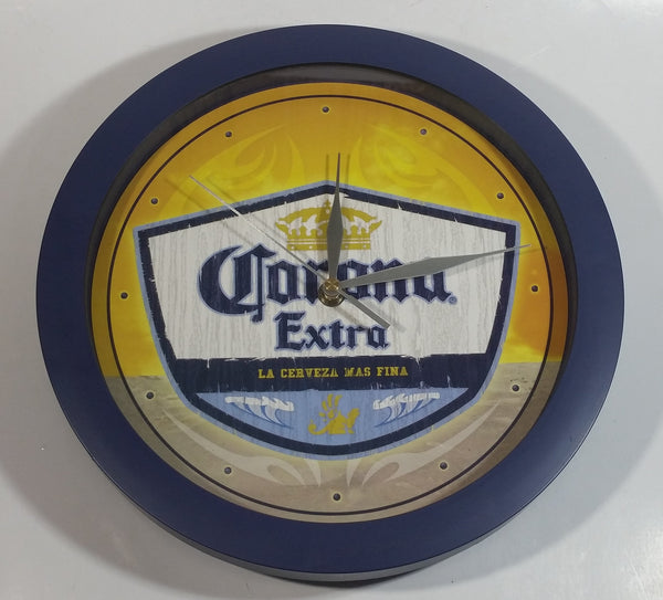 Corona Extra Beer La Cerveza Mas Fina 11" Round Blue Clock