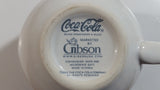 2002 Gibson Coca-Cola Coke Soda Pop Retro Checker Themed Ceramic Dinnerware Set of 16 Pieces