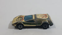 1977 Hot Wheels Buzz-Off The Gold One Gold Chrome Die Cast Toy Car Vehicle with Opening Rear Hood