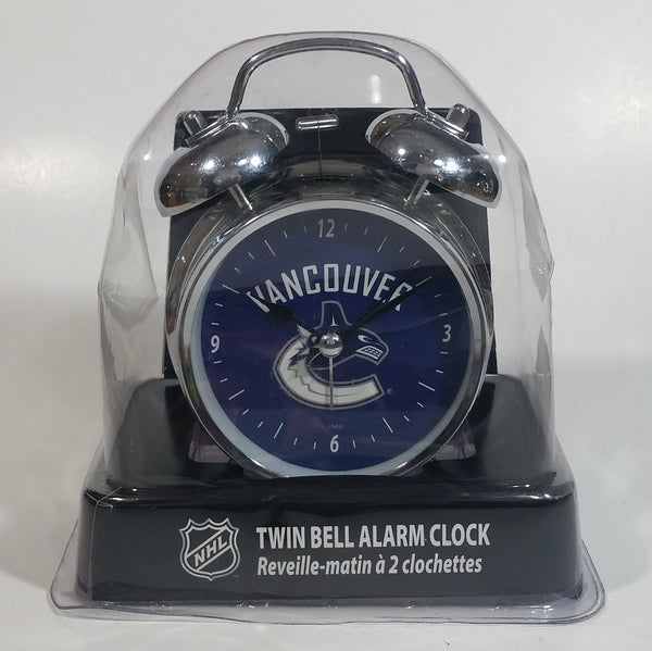 Vancouver Canucks NHL Ice Hockey Team Twin Bell Alarm Clock New In Package