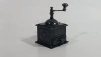 Miniature Coffee Grinder Metal Pencil Sharpener Doll House Furniture Size with Turning Handle and Opening Drawer