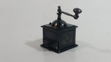 Miniature Coffee Grinder Metal Pencil Sharpener Doll House Furniture Size with Turning Handle and Opening Drawer