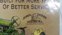 John Deere 1933 General Purpose Wide Tread "Built For More Years Of Better Service!" 12 1/2" x 16" Tin Metal Sign Farming Collectible