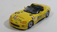 Burago Dodge Viper RT/10 Yellow Rent A Car 1/43 Scale Die Cast Toy #2 Lemans Race Car Vehicle