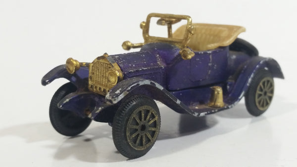 Vintage TinToys W.T. 233 Cadillac Dark Purple Die Cast Antique Car Vehicle - Hong Kong