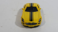 SIKU Mercedes-Benz SLS AMG Yellow Die Cast Toy Luxury Sports Car Vehicle with Opening Gull Wing Doors