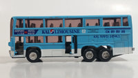Unknown Brand Korean Airline KAL Limousine Double Decker Airport Bus Sky Blue Die Cast Toy Public Transit Vehicle