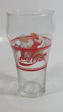 Enjoy Coca-Cola Santa Claus Holding a Bottle with Helicopter and Train Set Christmas Holiday Themed  6" Tall Glass Cup