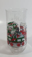 1980s McCrory Stores Inc Enjoy Coca-Cola Classic Santa Claus Conducting The North Pole Express Train Christmas Holiday Themed 6" Tall Glass Cup