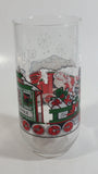 1980s McCrory Stores Inc Enjoy Coca-Cola Classic Santa Claus Conducting The North Pole Express Train Christmas Holiday Themed 6" Tall Glass Cup