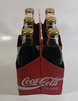 1989 Safeway 60th Anniversary Coca-Cola Classic Soda Pop 6-Pack of Full Never Opened 8 oz. Embossed Logo Glass Bottles with Paper Carrier