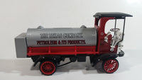 1995 Edition ERTL Texaco The Texas Company "Petroleum & It's Products" 1910 Mack Senior Fuel Truck Red Silver Black Die Cast Metal Coin Bank