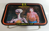 Vintage 1982 Universal City Studios E.T. The Extra Terrestrial in His Adventure On Earth Metal Lunch TV Tray Movie Film Collectible