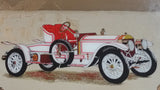 Vintage Mercedes Simplex Antique Car with House in Background 12" x 16" Wood Framed Glass Mirror Man Cave Garage Collectible