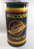 Rare HTF Vintage Vancouver Canucks 19" Tall Metal Trash Can - Used Condition