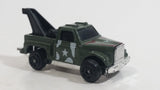 Buddy L "Metal Made" Mini Army Military Tow Truck Olive Green Die Cast Toy Car Vehicle