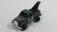 Buddy L "Metal Made" Mini Army Military Tow Truck Olive Green Die Cast Toy Car Vehicle
