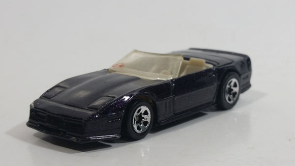 1995 Hot Wheels Chevrolet Corvette Convertible Metallic Dark Purple Die Cast Toy Car Vehicle 5SP