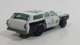 Yatming Ford Station Wagon No. 1015 White Police Cop #115 Die Cast Toy Car Vehicle