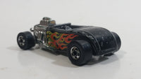 Vintage 1977 Hot Wheels Flying Colors Street Rodder Black Die Cast Toy Car Vehicle BW Hong Kong