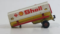 Vintage Majorette Shell Oil Fuel Tanker Trailer Yellow , Red White Die Cast Toy Car Vehicle