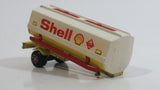 Vintage Majorette Shell Oil Fuel Tanker Trailer Yellow , Red White Die Cast Toy Car Vehicle