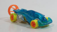 1994 Hot Wheels Top Speed Pipe Jammer Back Burner Blue, Yellow, Orange, Chrome Plastic Die Cast Toy Car Vehicle with Hook Bottom