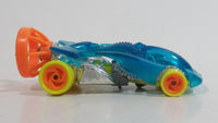 1994 Hot Wheels Top Speed Pipe Jammer Back Burner Blue, Yellow, Orange, Chrome Plastic Die Cast Toy Car Vehicle with Hook Bottom