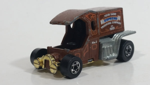 1979 Hot Wheels T-Totaller Brown Die Cast Toy Car Vehicle - BW - Hong Kong