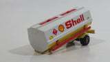 Vintage Majorette Shell Oil Fuel Tanker Trailer Yellow , Red White Die Cast Toy Car Vehicle