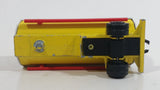 Vintage Majorette Shell Oil Fuel Tanker Trailer Yellow , Red White Die Cast Toy Car Vehicle