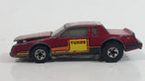 1985 Hot Wheels Crack Ups Hood Basher Stock Car Maroon Turbo Die Cast Toy Car Vehicle Hong Kong