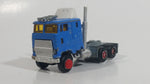 Vintage Majorette Semi Truck Tractor Sky Blue Die Cast Toy Car Rig Vehicle