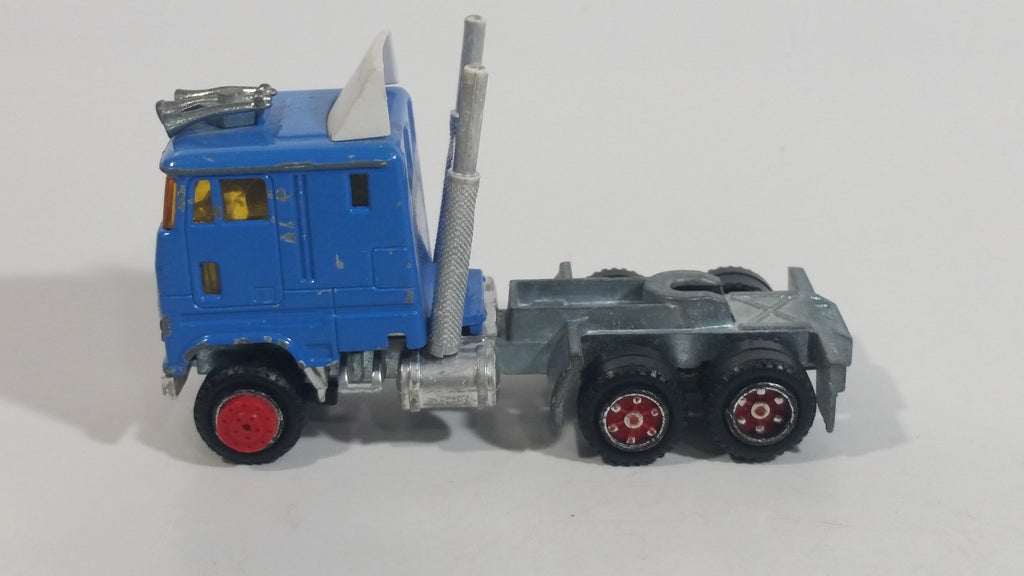 Vintage Majorette Semi Truck Tractor Sky Blue Die Cast Toy Car Rig Veh ...