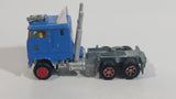 Vintage Majorette Semi Truck Tractor Sky Blue Die Cast Toy Car Rig Vehicle